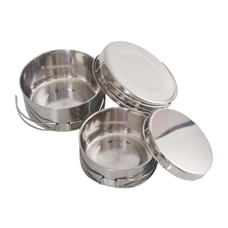 Suìyuán Outdoor 4-Piece 304 Stainless Steel Camping Cookware Set