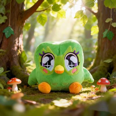 New Kawaii Duolingo Green Owl Plush Toy Plushie of Duo The Owl Cartoon Anime Owl Doll Soft Stuffed Kids Birthday Toys Gift