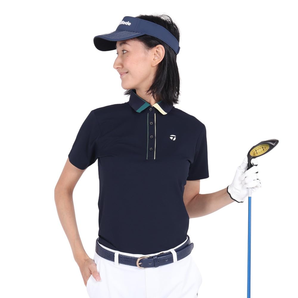 TaylorMade Club TM Basic S/S Polo, Navy, Size L, Women's, 24FW UN410