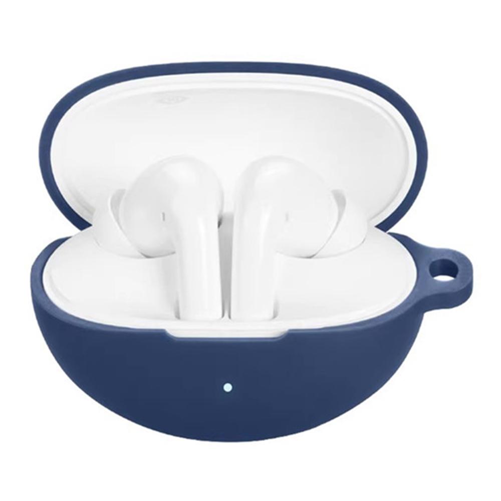 For Honor Earbuds 4i Silicone Case Wireless Earphones Protective Cover with Anti-Lost Buckle