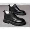 2025 Winter Shoes Mens Snow Boots Warm Plush Cold Winter Fashion Brand Male Footwear Non-slip Flat Ankle Boots Black