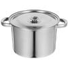Stainless Steel Covered Soup Pot with Lid Multifunctional Kitchen Cookware Large Bucket for Soup Porridge Rice