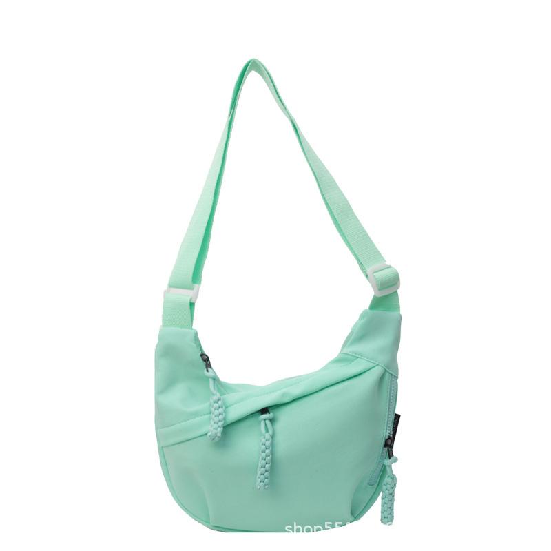 Korean Version of Simple Commuter Small Bag Shoulder Bag Women's 2024 New Casual Dumpling Bag College Student Versatile Messenger Bag