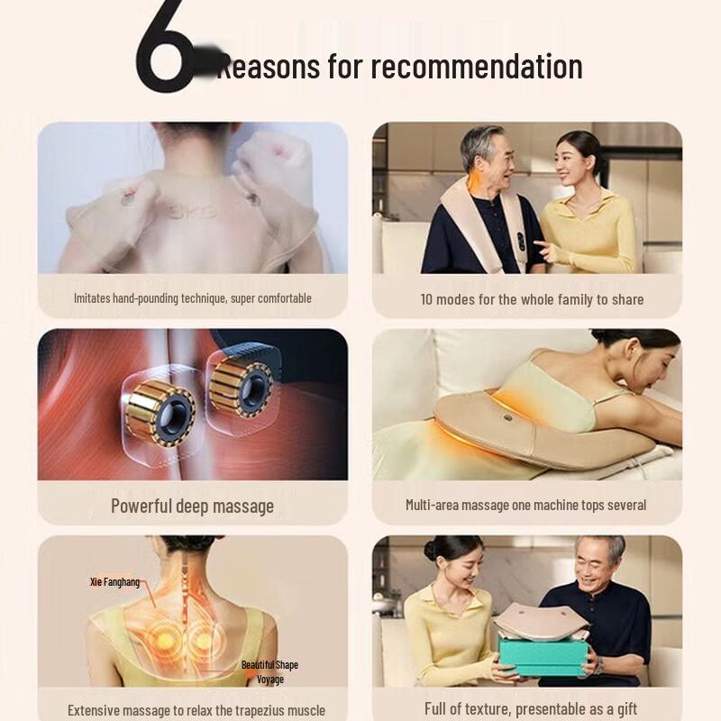 SKG Percussion Neck and Shoulder Massager Shawl CN plug (adapter included)