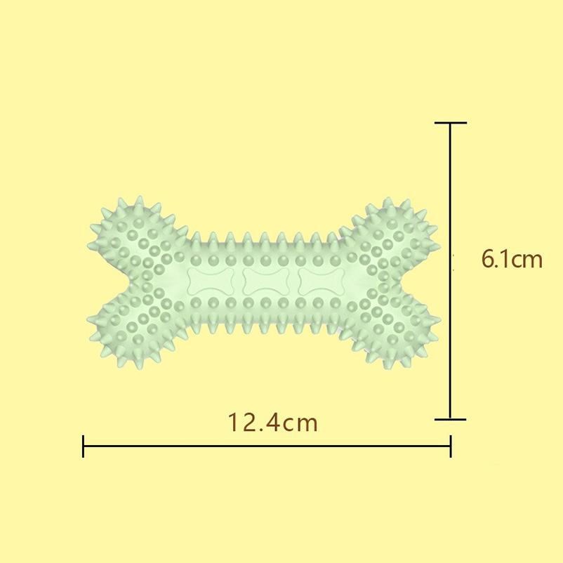 1 Stück Haustier Kauspielzeug Weichgummi Bissfestigkeit Knochenform Zähneknirschen Kauspielzeug für kleine Hunde Training Haustierbedarf