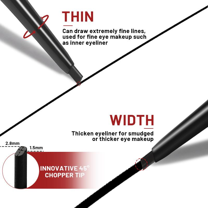 Long-Lasting 4 Colors Eyeliner Pencils -Waterproof, Sweatproof and Smudge-Proof with Easy Twist Eyeliner Pencils