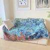 Classic Oil Painting Sofa Blanket Single Retro Decorative Cover Art Tapestry Casual Jacquard Throw Blanket Bed Cover Tablecloth
