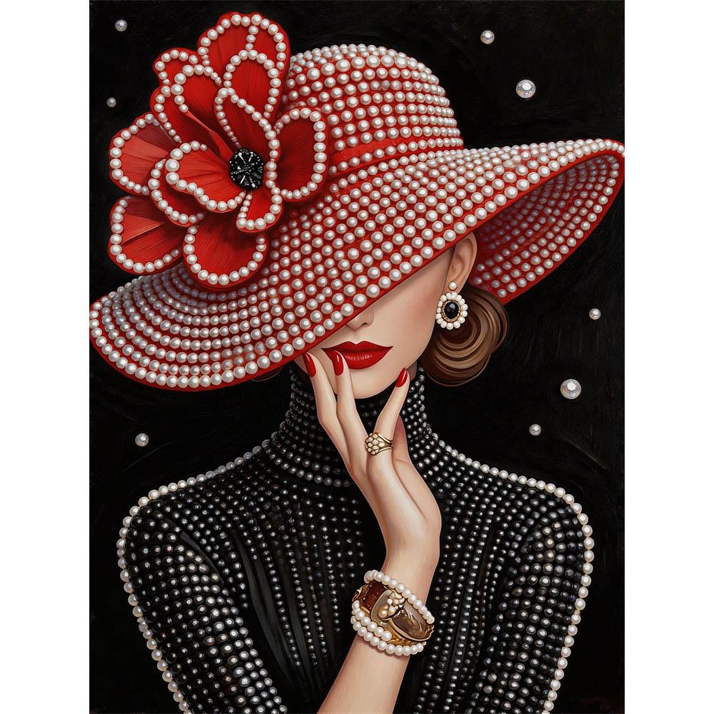

DIY Womanhood Pearl Art Painting for Home Wall Decor Pearl Gem Paintings Picture Arts Craft for Adults/Beginners Gift Idea Home Decor Without Frame 30x40cm