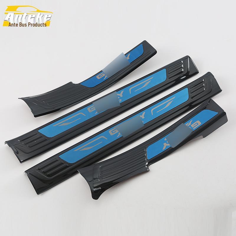 Fits 18 Binrui models: Door Sill Bright Strip, Bumper Trunk Welcome Pedal Trim, Anti-Scratch Sticker.