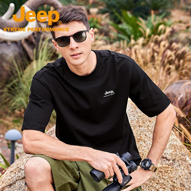 JEEP Unisex Outdoor Breathable Round Neck T-Shirt L