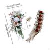 Wedding Car Decoration Set and Bows Bouquet DIY Simulation Flowers Ribbons for