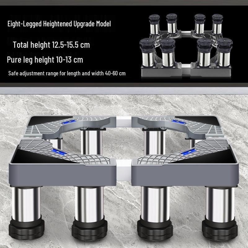 Universal Washing Machine & Refrigerator Stand with Stainless Steel Wheels
