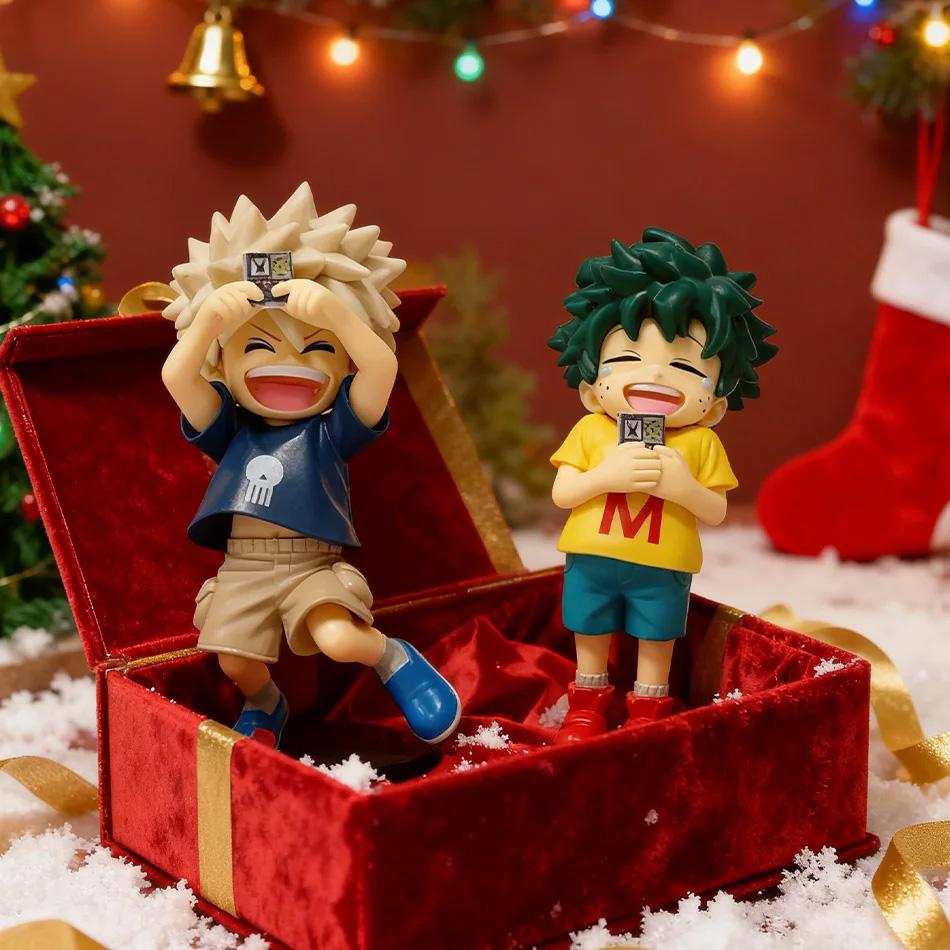 Original Genuine My Hero Academia Childhood Izuku Midoriya / Childhood Katsuki Bakugo Figure Model Decoration Doll