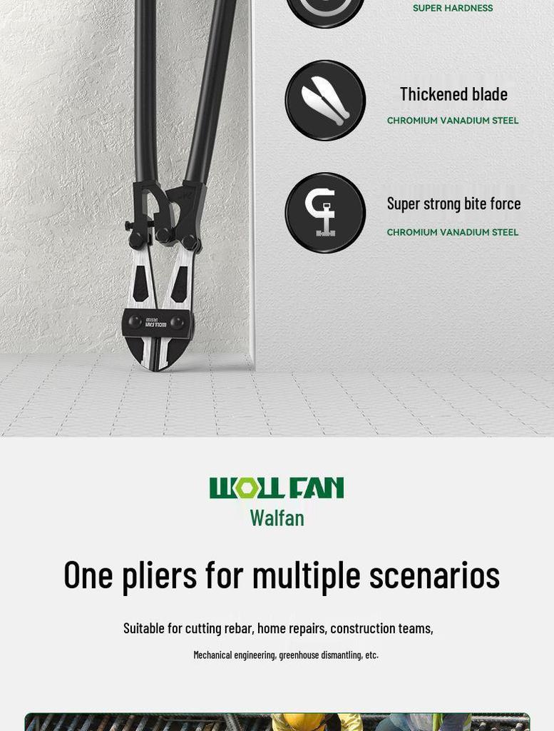 Eagle Beak Heavy-Duty Rebar and Wire Cutter - Labor-Saving Demolition Pliers