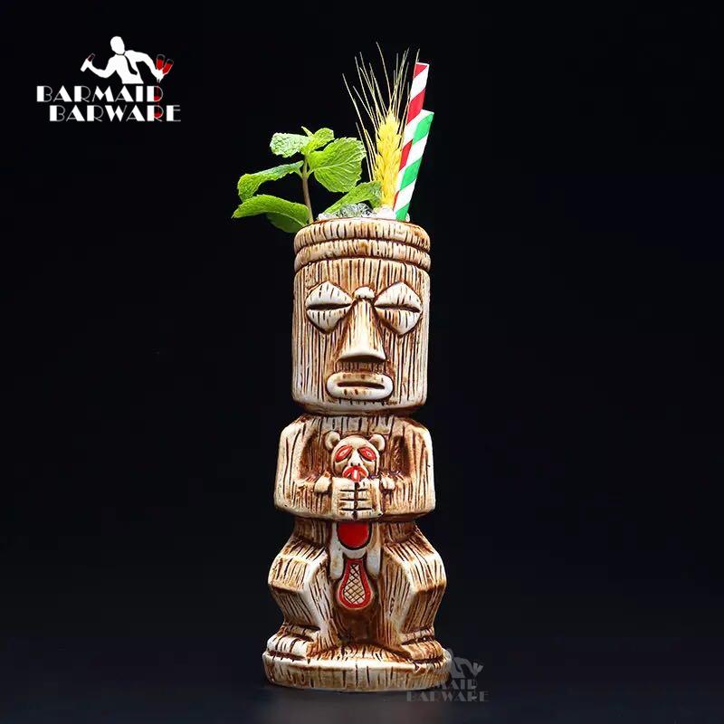 My Extreme Outdoor Activities 450Ml Ceramic Tiki Mug Creative Porcelain Beer Wine Mug Cup Bar Tool