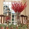 12 Köpfe Weihnachtliche Rote Beerenzweige Kirschstempel Weihnachtsbaumschmuck Heimzimmerdeko Neujahrsgeschenk Party Hochzeitsdeko