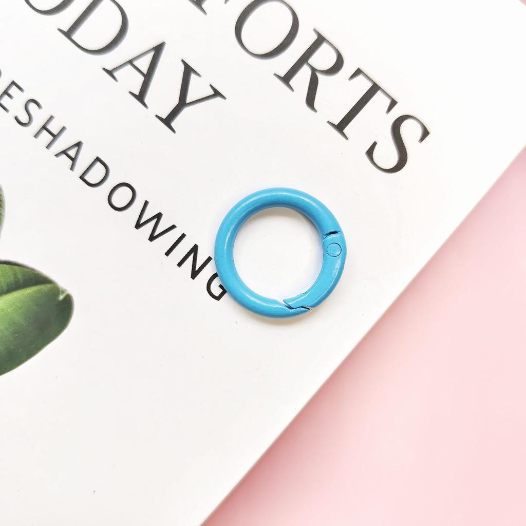 24mm Colorful Spring Snap Hook Candy Color Keychain Accessory - Round Ring Buckle