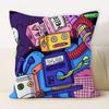 Drawing Graffiti Backrest Square Office Pillow Cover Funny Graffiti Pillow Home Sofa Cushion Cover