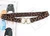 Fashion Black And Leopard Print Elastic Waistband With Buckle Design For Formal Events