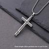 316L Stainless Steel Cross Chain Pendant Necklace For Men Jesus Religious Accessory Grey Copper Color