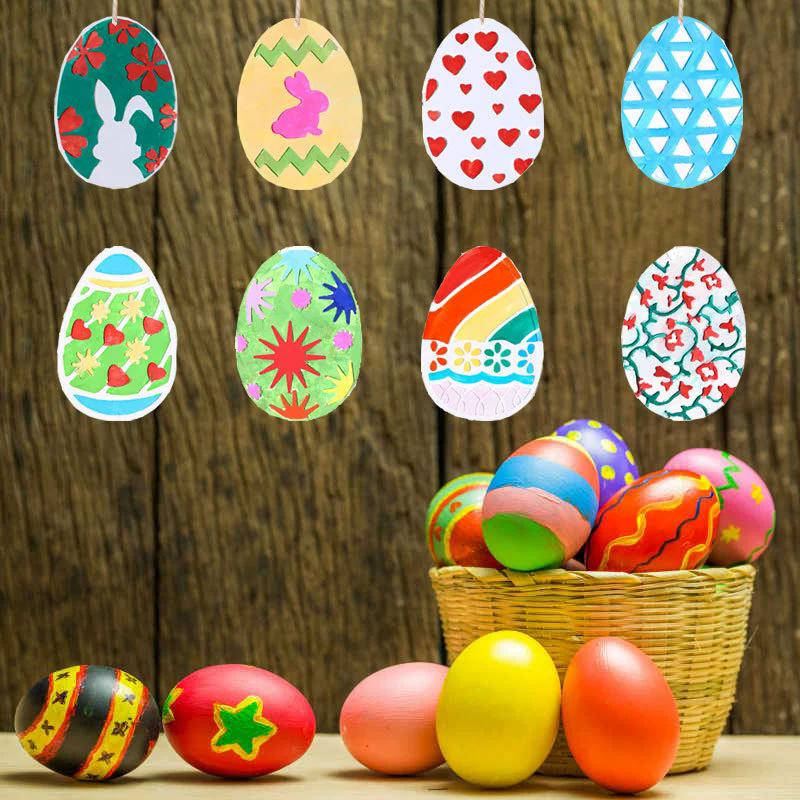 WTEMPO DIY Epoxy Resin Mold Easter Eggs Shaped Design Silicone Mold Home Festive Party Hanging Pendants Making Mold Decoration Silicone Mold