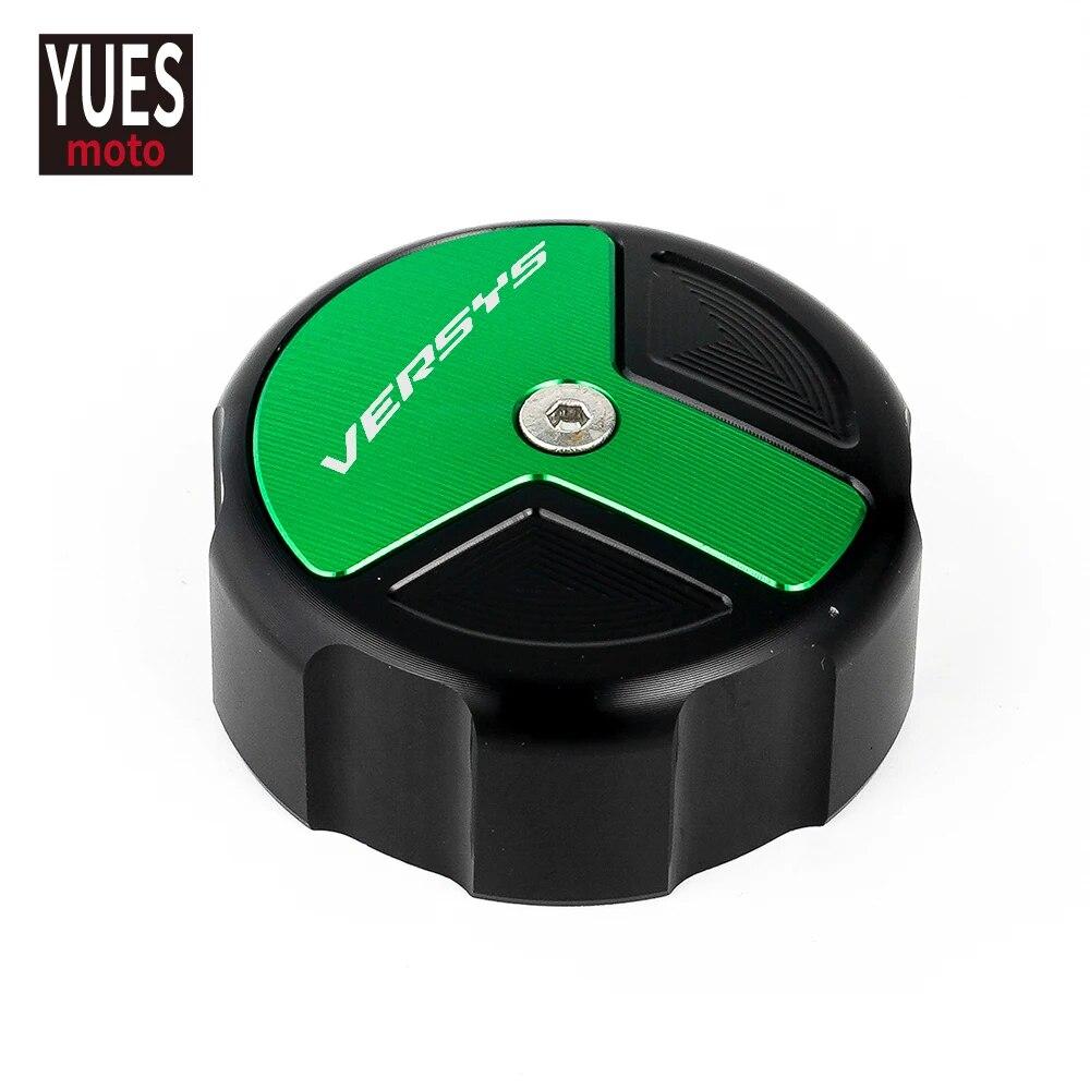 Motorcycle Accessories CNC Front & Rear Brake Fluid Cylinder Master Reservoir Cover Cap For Kawasaki VERSYS 650 1000