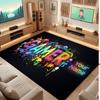 Decorative Artwork Theme Crystal Velvet Floor Rug Personalized Custom Name Text Warm Carpet Home Decoration