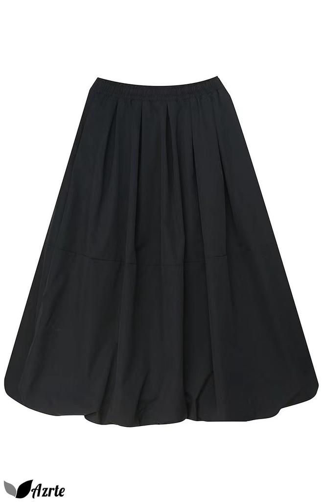 Azulte Long Perfect for Everyday and Going with a Flattering Maxi Balloon Cocoon Size XL Women's Skirt, Commuting, School, Wear, Out, Silhouette, 294,