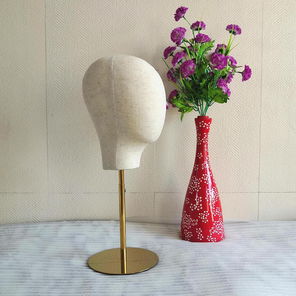 Manikin Head Display Stand, Adjustable Height Model for Headwear Glasses Home
