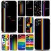 Gay Lesbian LGBT Rainbow Love Shell Case for iPhone 16 15 11 12 13 14 Pro Max for iPhone 16 Plus Soft Transparent Cover Fundas