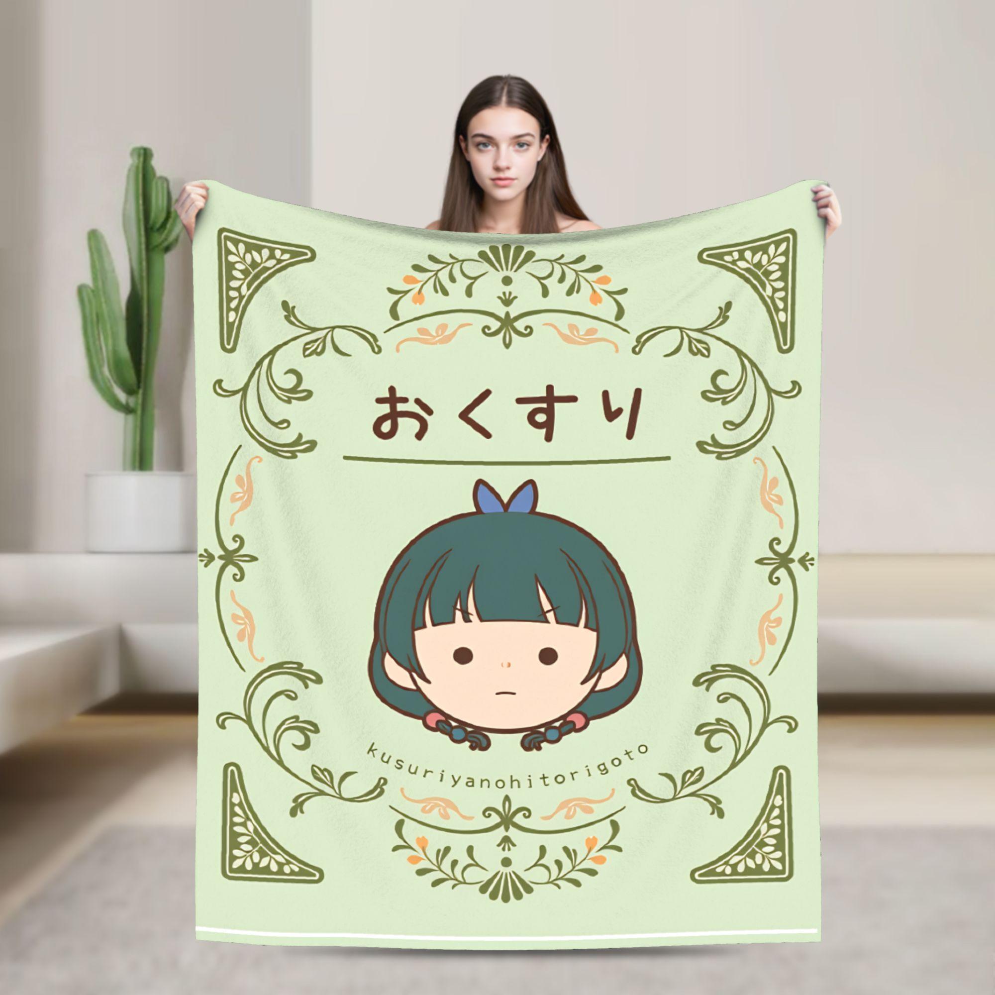 Maomao Jinshi Anime Die Apothekerin Tagebücher Decke Reise Büro Flanell Überwurfdecke Für Heimdekoration Weiche Qualität Tagesdecke Size: 75*100cm, Weight: 320 GSM
