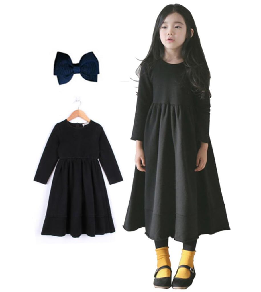 WUOWU Perfect for Memorial and Other Ceremonial Everyday Funeral and Winter Girls' Dress, Kids', Black, Services, Weddings, Funerals, Occasions,