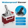 Waterproof Toggle Switch, Malictele SPST 2Pin ON/Off Marine 12V DC 30A/125VAC 20A Heavy Duty Toggle Switch with Waterproof Cap Terminals for Vehicles