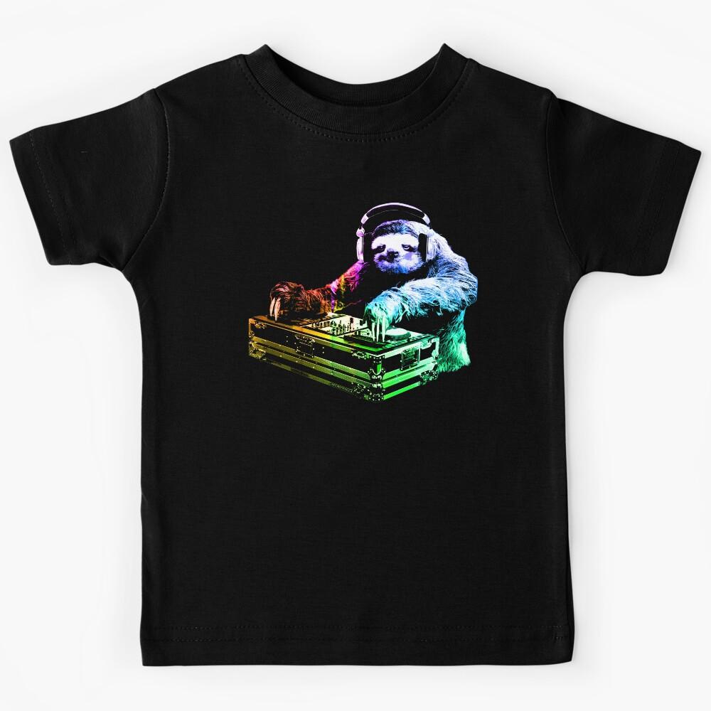 DJ Sloth Kids T-Shirt 100