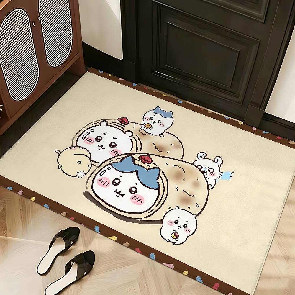 Cartoon C-chiika-waS Carpet Bathroom Anti-slip Mat Door Mat Home Decoration Mat Entrance Door Mat Scratch-resistant Door Mat