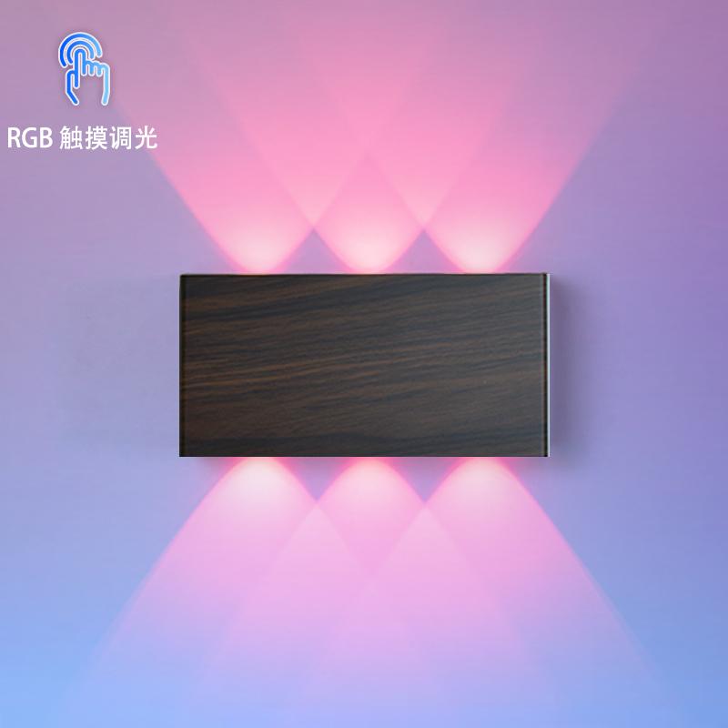 LED Wall Lamp Touch Dimming Wall lights Colorful Remote Control Charging Night Light Portable 6W Bedside Stairside Corner Decor