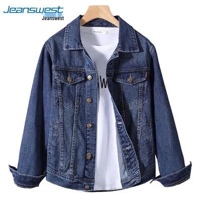 JEANSWEST Men's Autumn Lapel Denim Jacket
