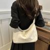 Soft Texture Crossbody Bag Korean Style PU Leather Handbag All-Match Solid Color Tote Bag  School