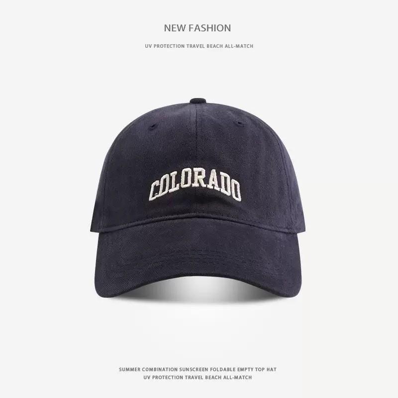 Embroidered Bear Baseball Cap With Wide Brim Adjustable Sun Protection For Casual Men Women