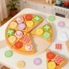 Wooden Pizza Play Set Educational for Playroom, Kids