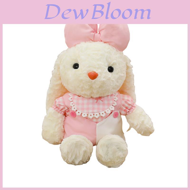 Plush Rabbit Toy With Dress And Bow Decoration For Kids Girls And Baby Girls Gifts
