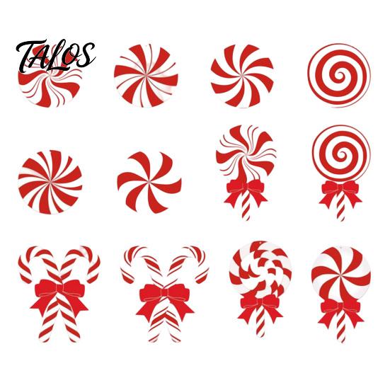 Decorative Hanging Candies for Holidays 12/24/36 Pcs Candy Christmas Tree Decorations, Lollipop Picks Tree, Red Indoor Holiday Party Wall Decorations