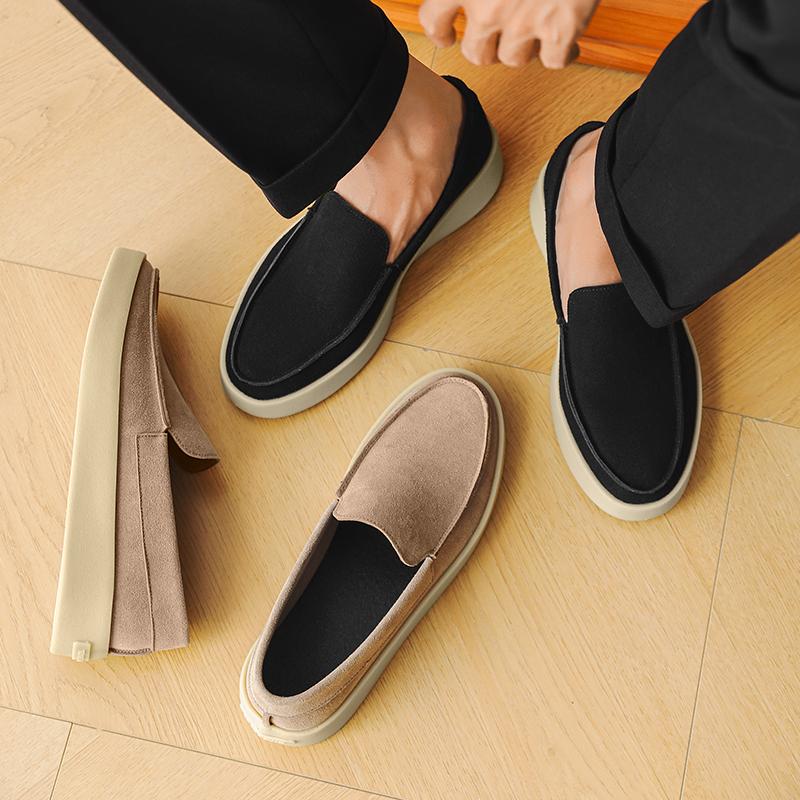 Fashion New Loafers Men Casual Shoes Suede Lazy Shoes Male Breathable Slip-on Mens Driving Flat Shoes Comfortable Boat Shoe Moccasins