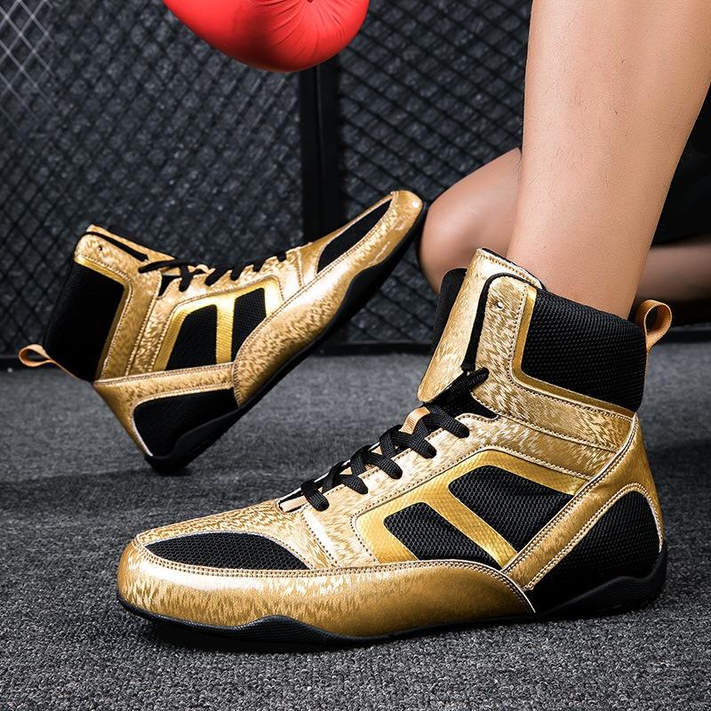 Men's and Women's Boxing Shoes, Fighting Shoes, Non-slip and Lightweight Sanda Training Shoes, Professional Competition Fighting Shoes