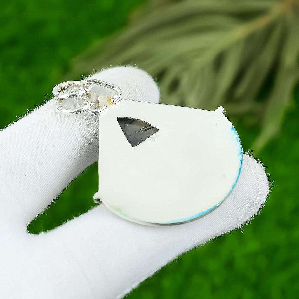 925 Sterling Silver Black Rutile Gemstone Birthday Sister Elegant Boho Pendant