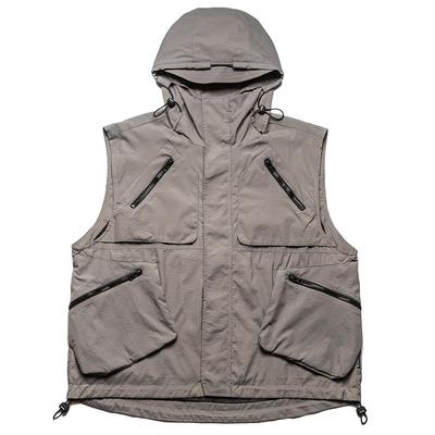 Gilet estivo casual da uomo con cappuccio vintage per esterni senza maniche cappotti uomo capispalla