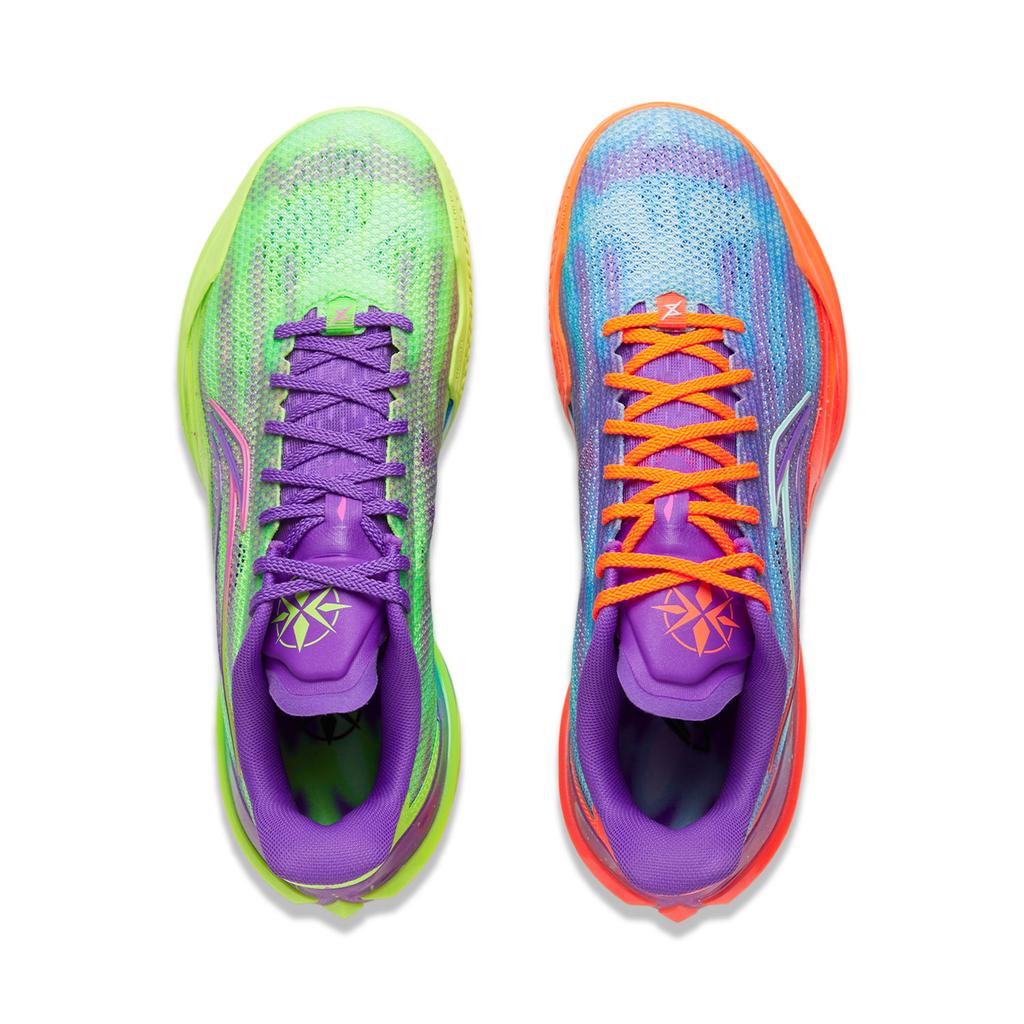 New LINING Blade 5 V2 Basketball Shoes Men's Low top Neon Green Purple ABAV059-12