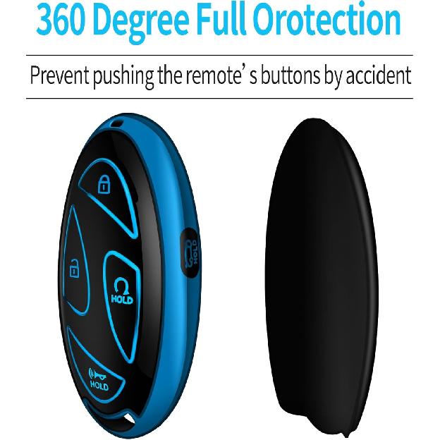 Tukellen for Hyundai Key Fob Cover,Special Soft TPU Key Case Cover Protector Compatible with 2023 2024 Ioniq 6 Grandeur GN7 KONA Smart 5 Buttons