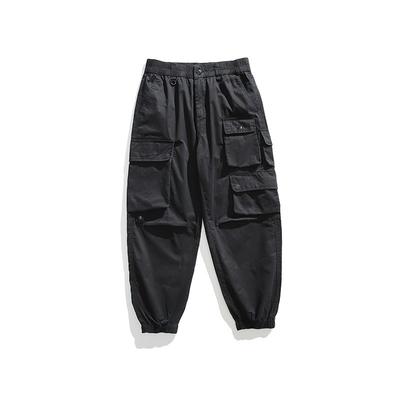Summer Overalls Men's Retro Loose Trousers Men's Street Trendy Pants Casual Pants High Sense