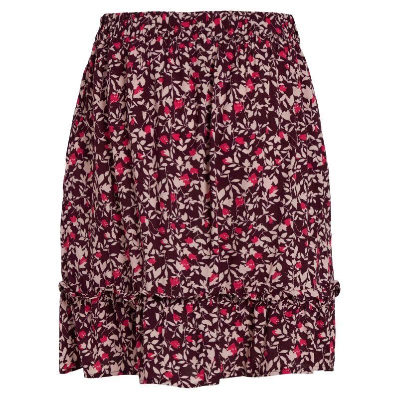 Short Floral Printed Fluid Skirt Woman VILA